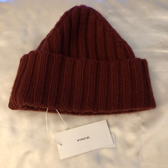 Vince Shaker Stitch Knit Beanie 90% Wool & 10% Cashmere Color 528 CUR OS NWT - Picture 5 of 15